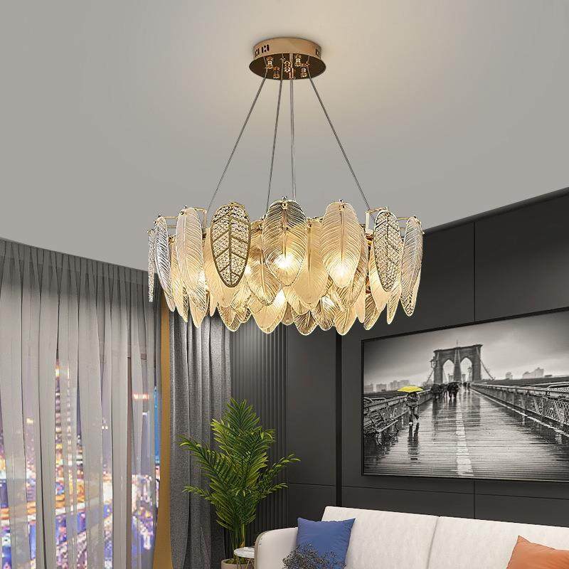 法式轻奢客厅吊灯奶油风主卧室灯复古水晶温馨烂漫餐厅书房灯具