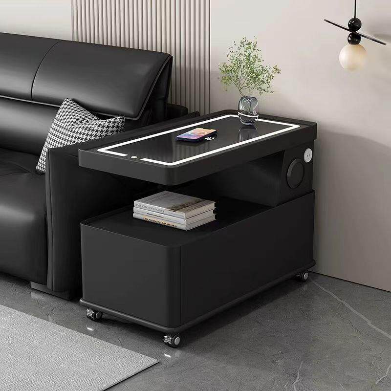 可移动茶几小户型现代简约边柜轻奢客厅意式极简新款沙发边几推车