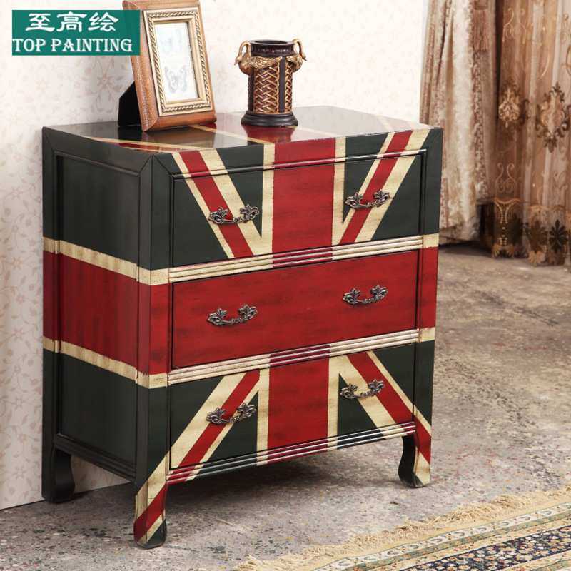 至高家具厂家 欧式边桌客厅角几台灯桌三斗柜英伦风复古米字旗,模玩/动漫/周边/娃圈三坑/桌游,模型制作工具/辅料耗材,淘宝优惠券,粉丝福利购,淘宝优惠卷