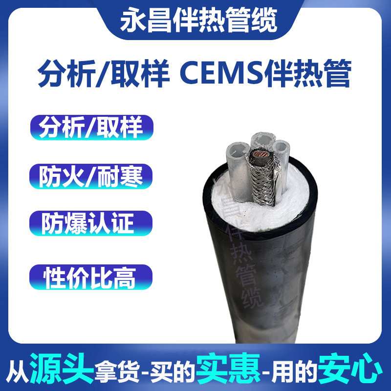恒功率伴热管线BWG-Sφ8*6烟气设备CEMS双芯φ8 180度加热管图片