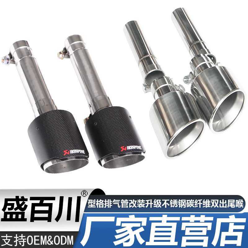 适用于本田22-23款型格排气管改装升级不锈钢碳纤维双出尾喉尾嘴