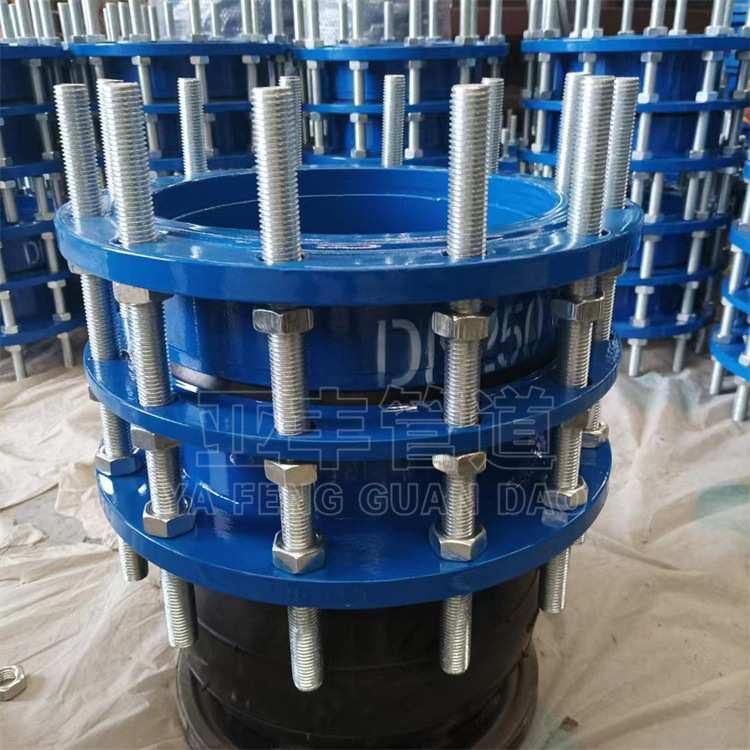 自来水厂专用DN200可拆式传力接头球墨铸铁伸缩节规格标准法兰连