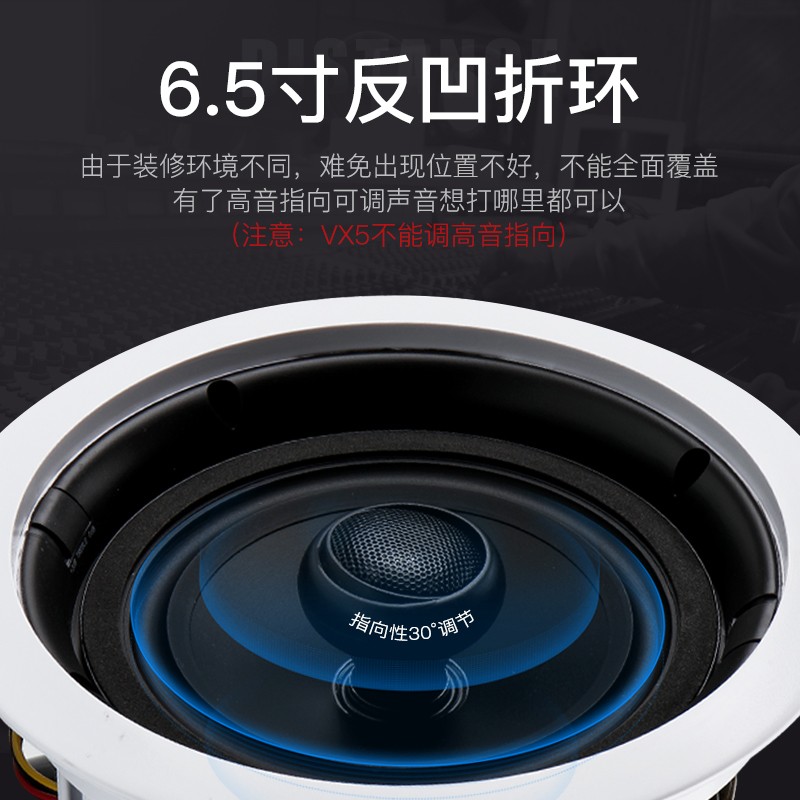 Hivi/惠威 VX6-C吸顶喇叭套装无线蓝牙音箱家庭背景音乐吊顶音响