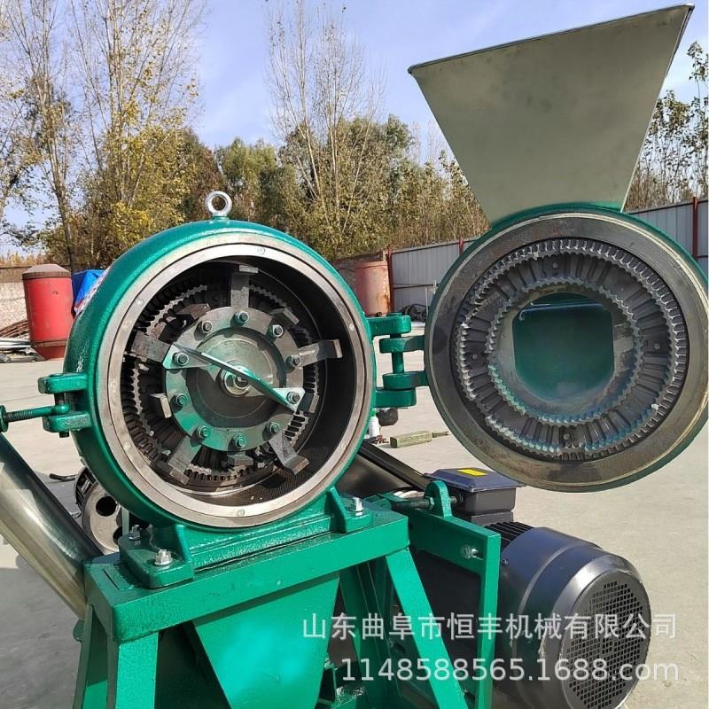 虾头蟹壳齿盘式粉碎机 养殖饲料加工设备玉米粮食磨粉机 工厂