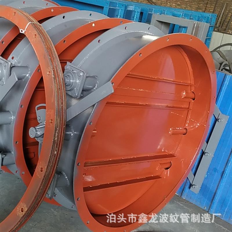 DN650法兰式圆形手动蝶阀 手柄硬密封调节蝶阀 烟道手动常温风阀
