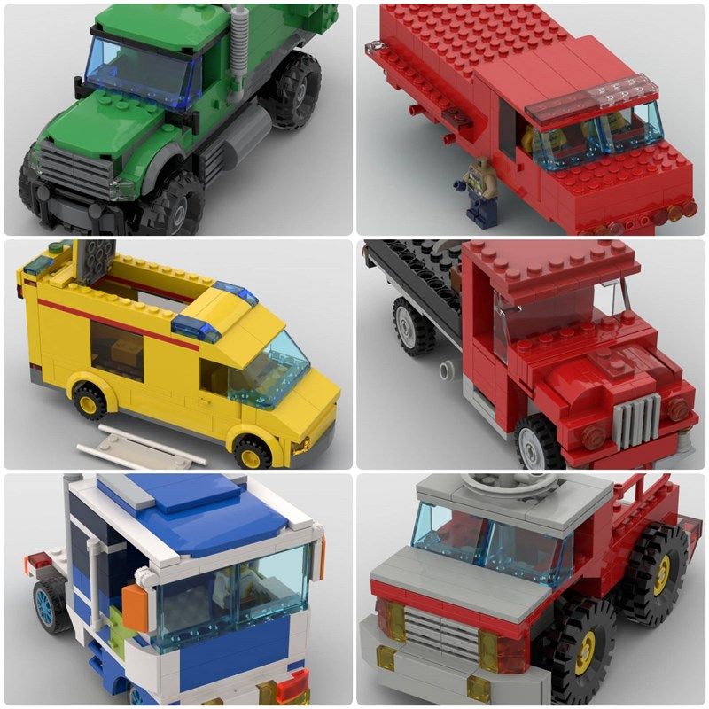 定制积木创意设计摆件新款儿童拼装益智玩具勘探车汽车卡车救护车,玩具/童车/益智/积木/模型,普通塑料积木,淘宝优惠券,粉丝福利购,淘宝优惠卷