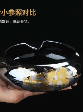 创意个性b可定制家用陶瓷办公室茶室客厅茶几实用烟灰缸装饰品摆