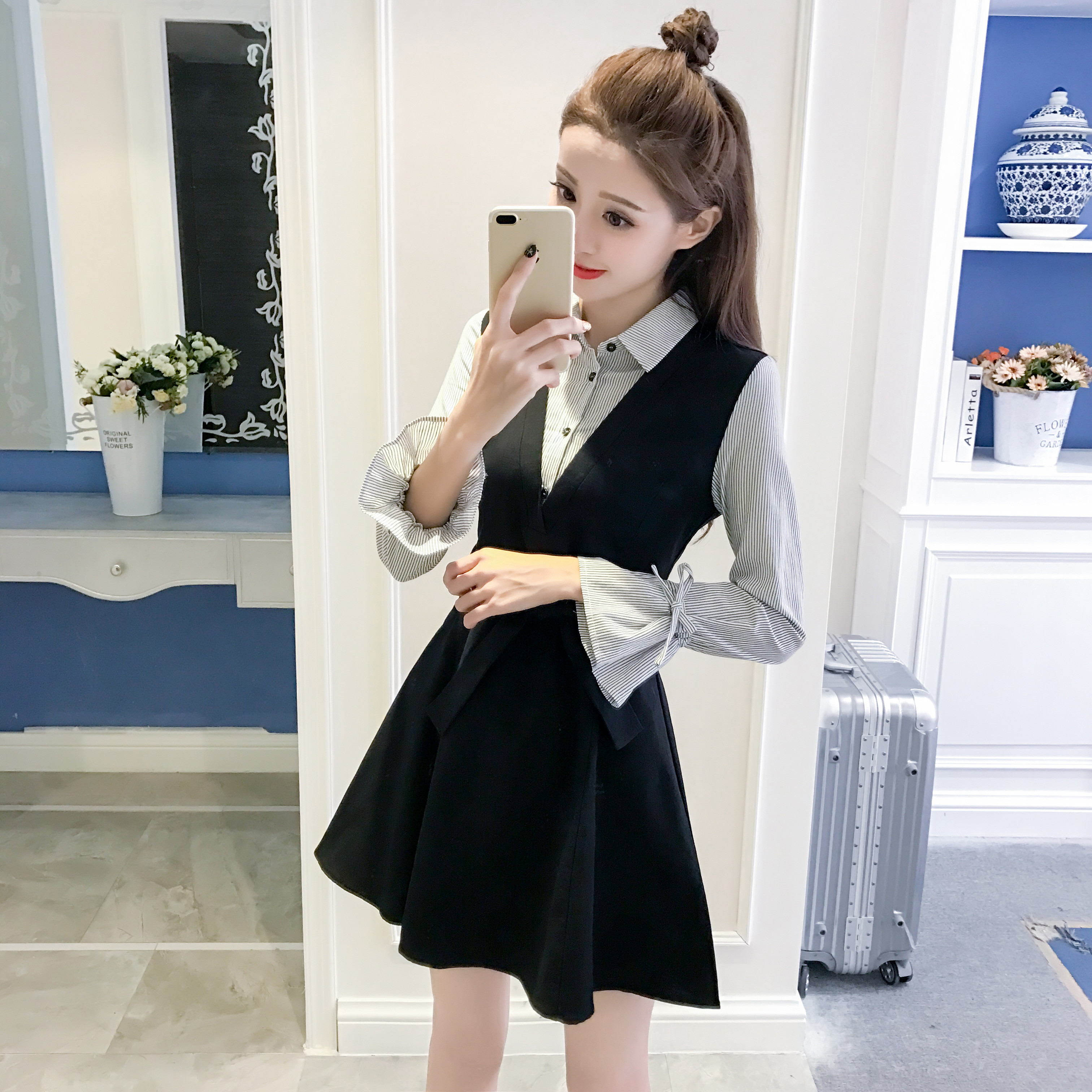 教资面试春季2021新q款教师小个子衣服气质轻熟上班族穿搭女连衣