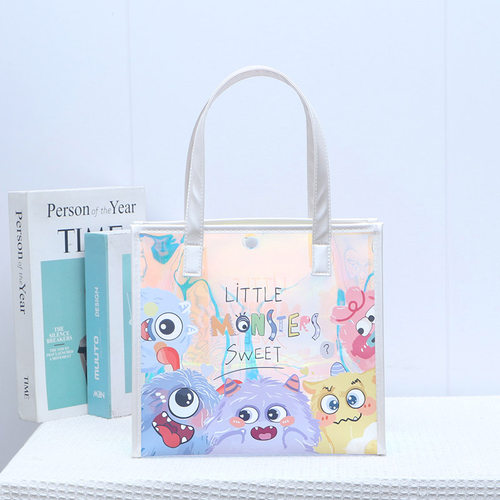 手提袋2025夏新款炫彩镭射手提袋