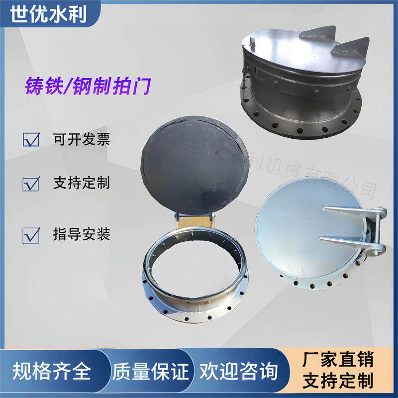 碳钢不锈钢PE铸铁玻璃钢等材质拍门节能侧翻式复合材料节能高效