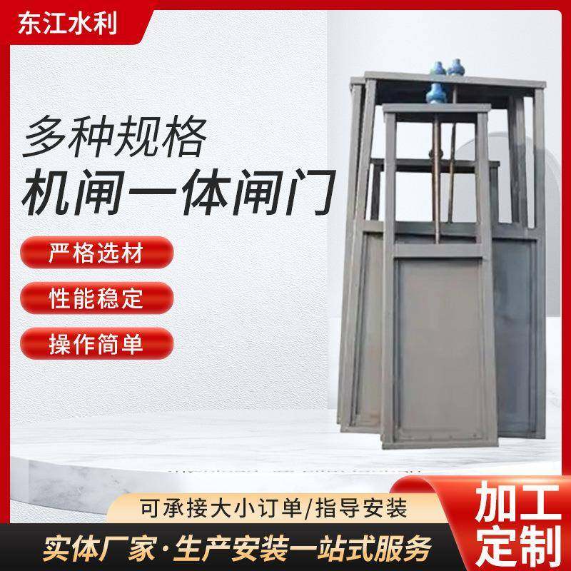 机闸一体式闸门铸铁钢制不锈钢电动液动多种款式钢制机闸一体闸门