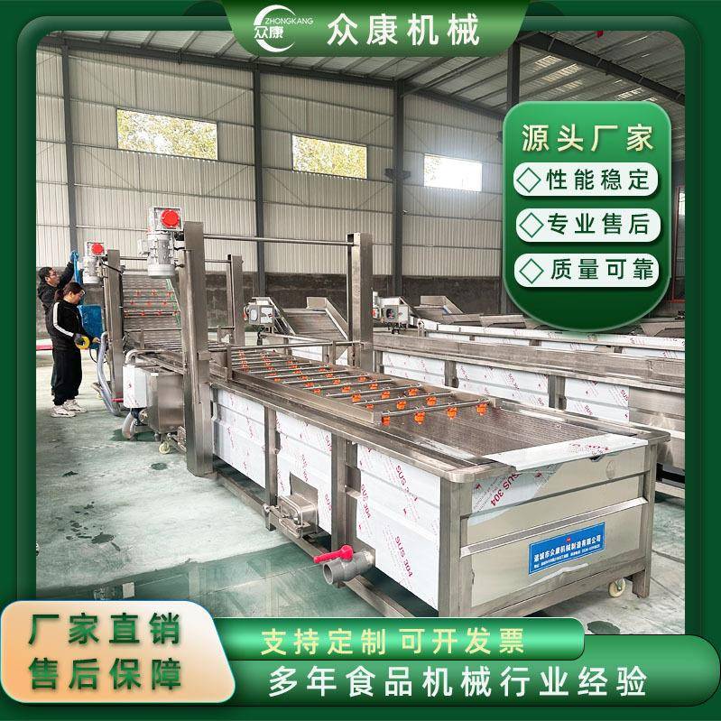 龙门自动提升气泡清洗机果蔬中草药鱼肉虾鼓泡式清洗预制菜加工