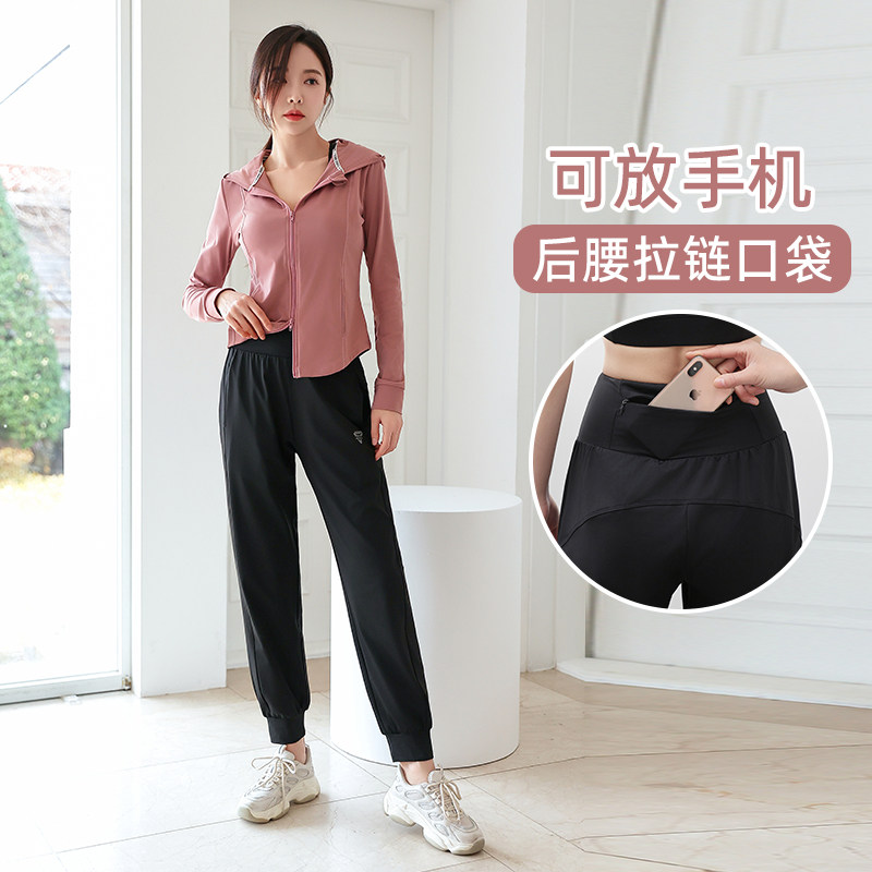 运动套装女士夏季可放手机跑步速健身衣