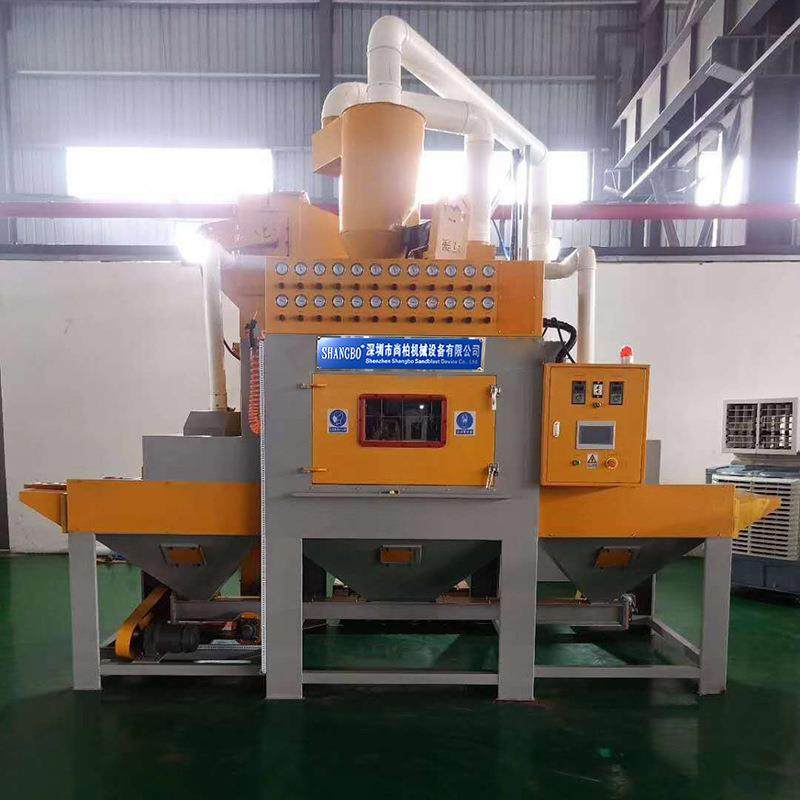 双面提升式自动喷砂机一站式表面处理提高效率操作简单环保节能