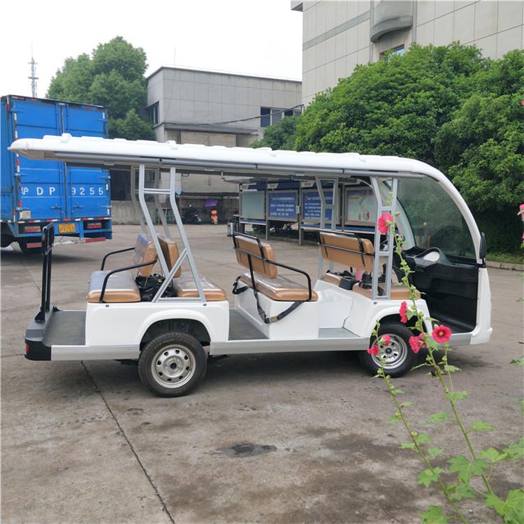 带棚广告宣传高尔夫款式低速微型油电两用四轮代步燃油观光车