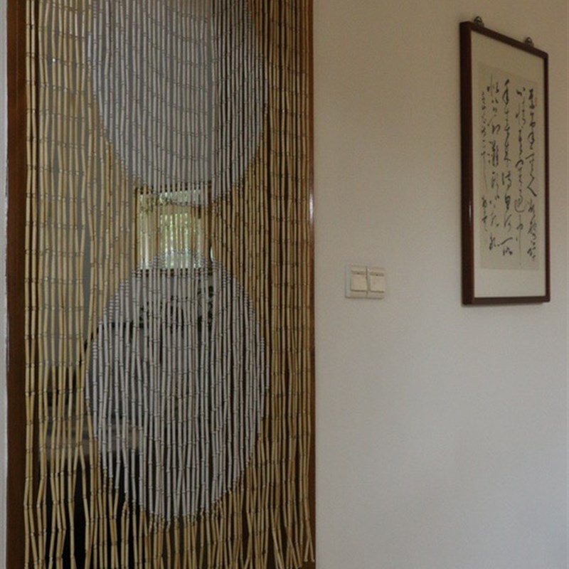 全竹节转运帘玄关屏风隔断门帘做圆形图案O竹帘柜子帘卧室帘定制