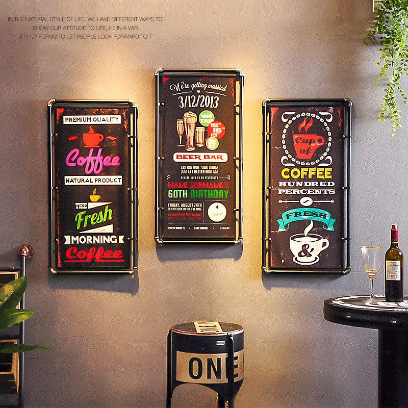 复古怀旧铁艺水管l木板装饰画挂画酒吧网咖墙壁装饰品壁饰墙上壁