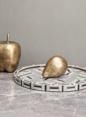 北欧树脂水果摆件样板房售楼部卧室书房客厅餐厅桌面W玄关软装饰