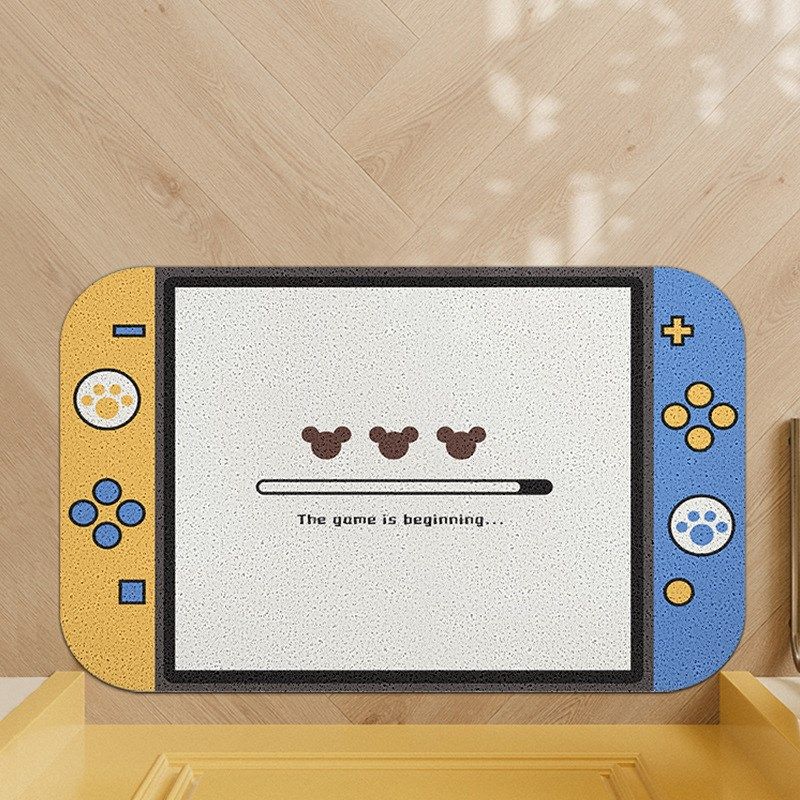 创意游戏机PVC入户门地垫丝圈家用进门门口脚垫门垫地毯蹭土防滑