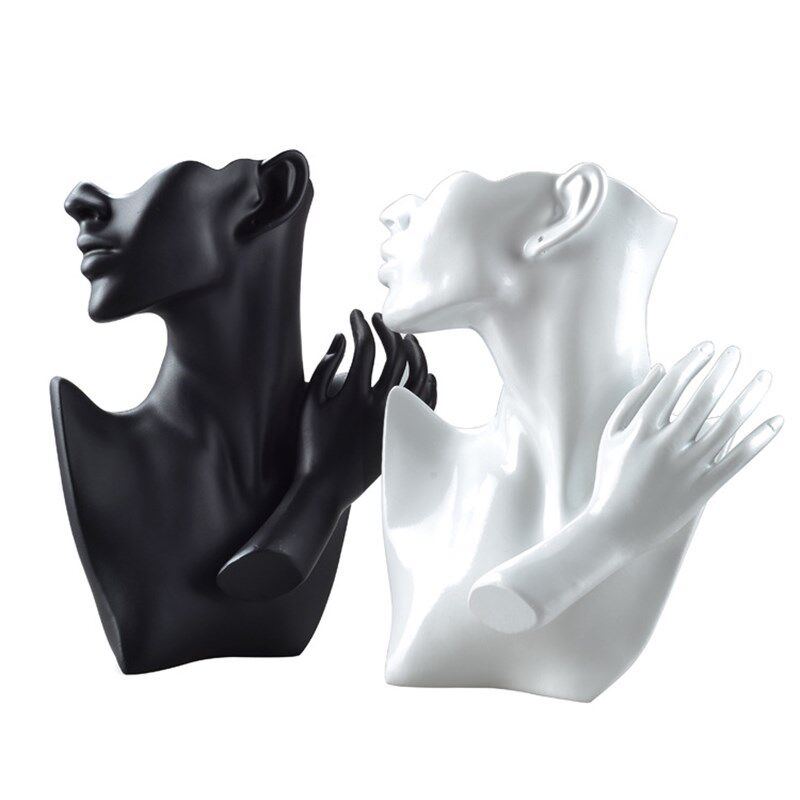 网红橱窗创意带手大侧身人像模特架 项链架 耳环架 首饰架 饰品架