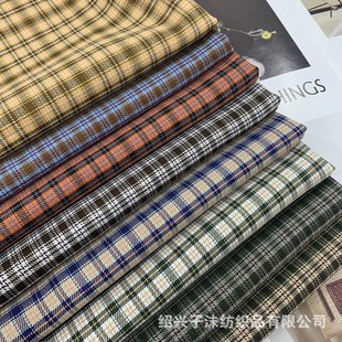 面料布料现货 外套裙子百褶裙小格子套装 新 秋TR格子西装