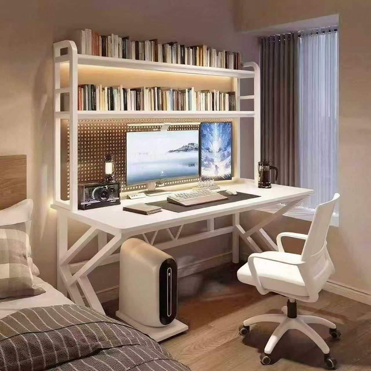 家用书桌书架一体桌子电脑桌洞洞板学习桌卧室电竞桌椅台式办公桌,模玩/动漫/周边/娃圈三坑/桌游,模型制作工具/辅料耗材,淘宝优惠券,粉丝福利购,淘宝优惠卷