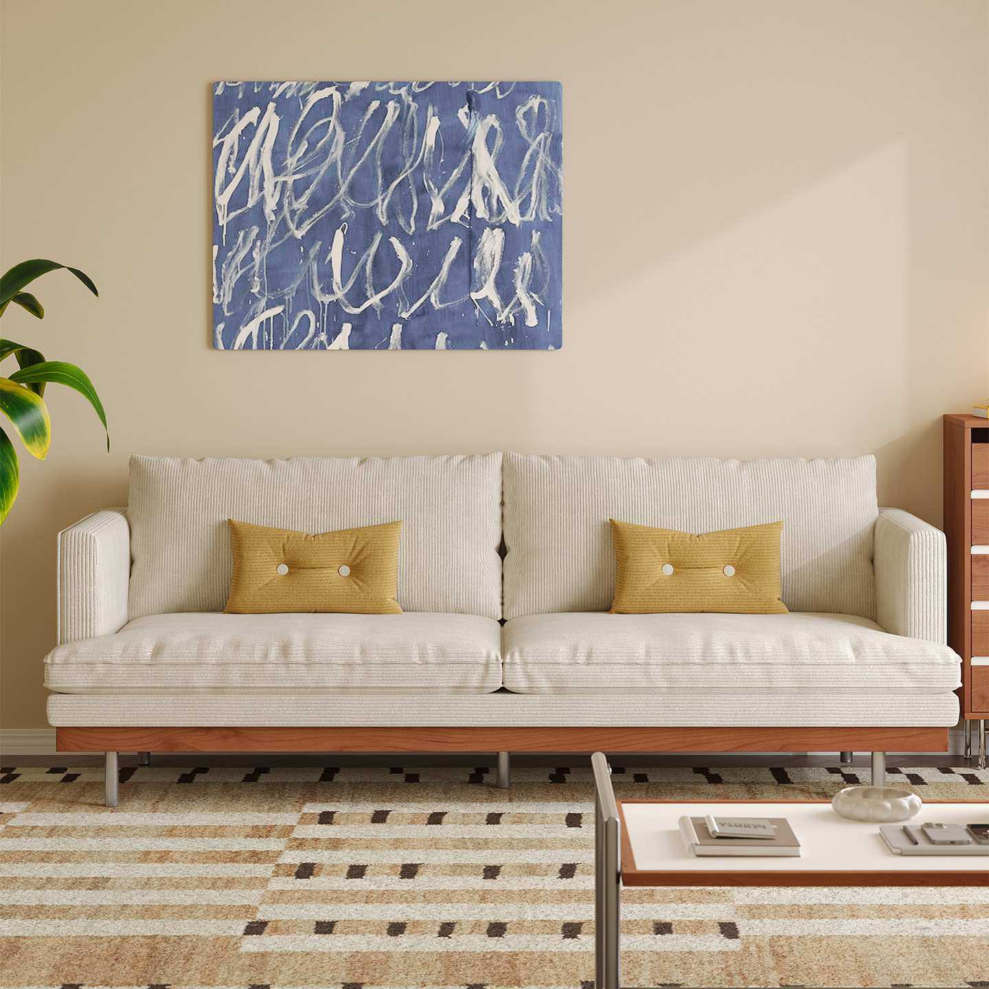 中古风沙发客厅中小户型灯芯绒实木沙发双人三人位包豪斯直排沙发,模玩/动漫/周边/娃圈三坑/桌游,模型制作工具/辅料耗材,淘宝优惠券,粉丝福利购,淘宝优惠卷