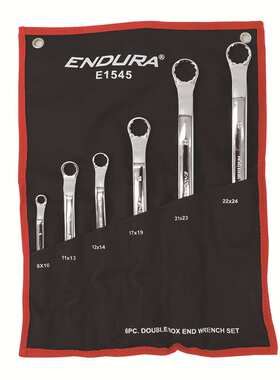 力易得（ENDURA)（8×10-22×24mm）6件双梅花扳手 E1545拆卸手动