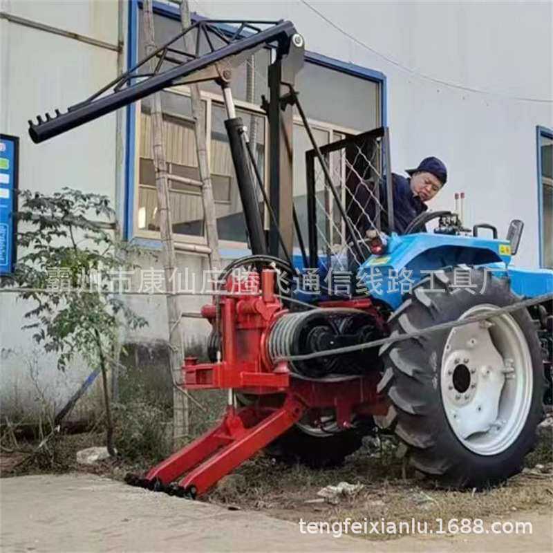 四轮拖拉机改装绞磨机 电力牵引绞磨四轮 手扶拖拉机绞磨腾飞电力