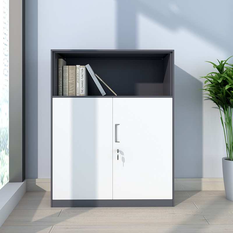 厂家直销 钢制文件柜办公矮柜桌边柜侧柜储物柜隔断柜铁皮柜白色