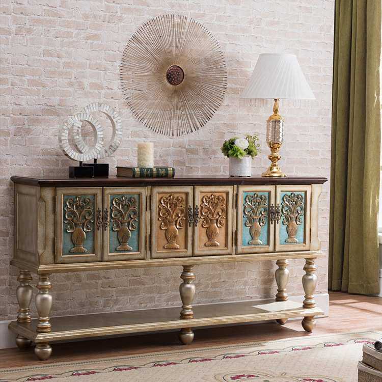 至高美式玄关柜餐边柜客厅奢华香槟色实木复古彩绘六门储物柜,模玩/动漫/周边/娃圈三坑/桌游,模型制作工具/辅料耗材,淘宝优惠券,粉丝福利购,淘宝优惠卷