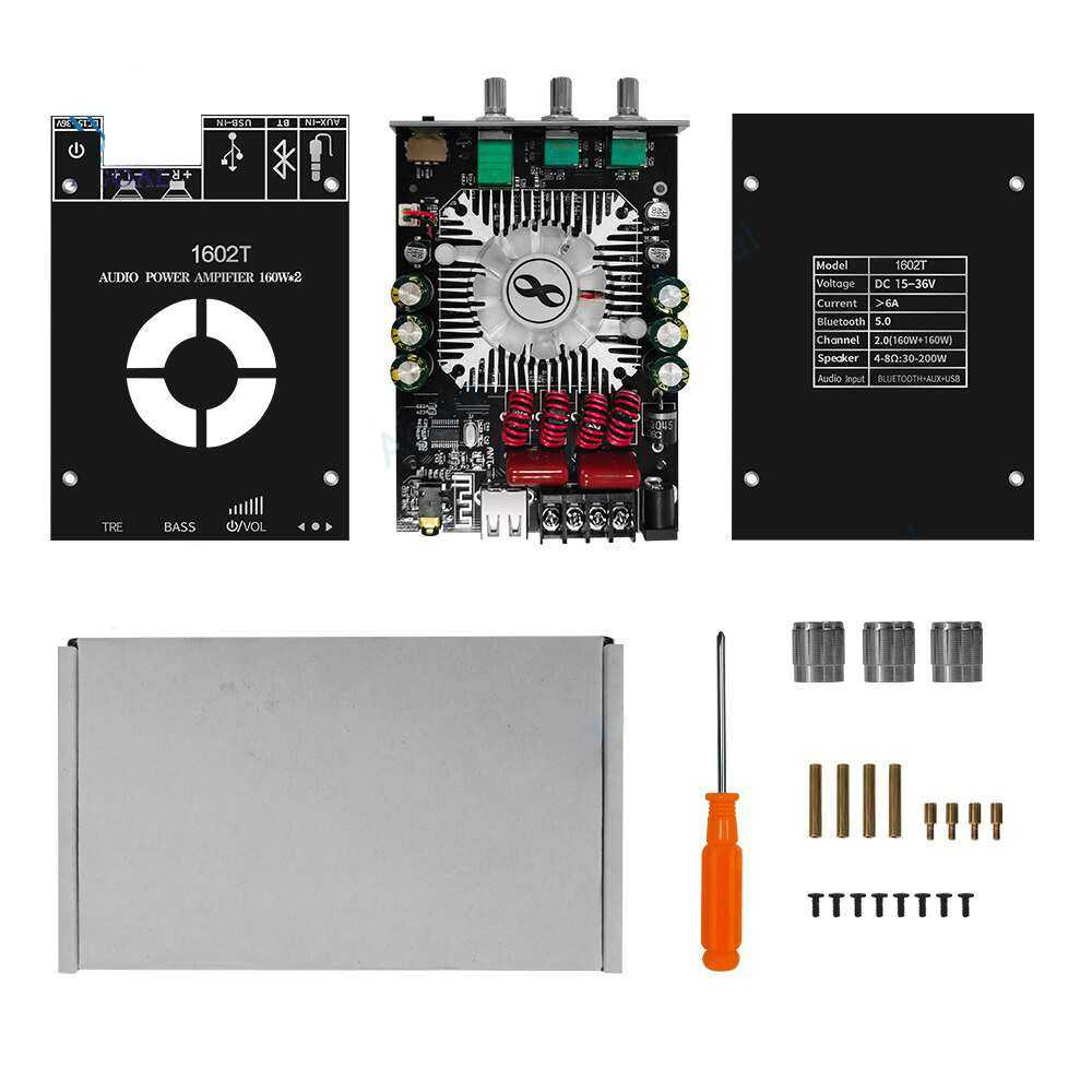 1602T 160W*2高低音调节蓝牙音频功放板模块双声道立体声TDA7498E