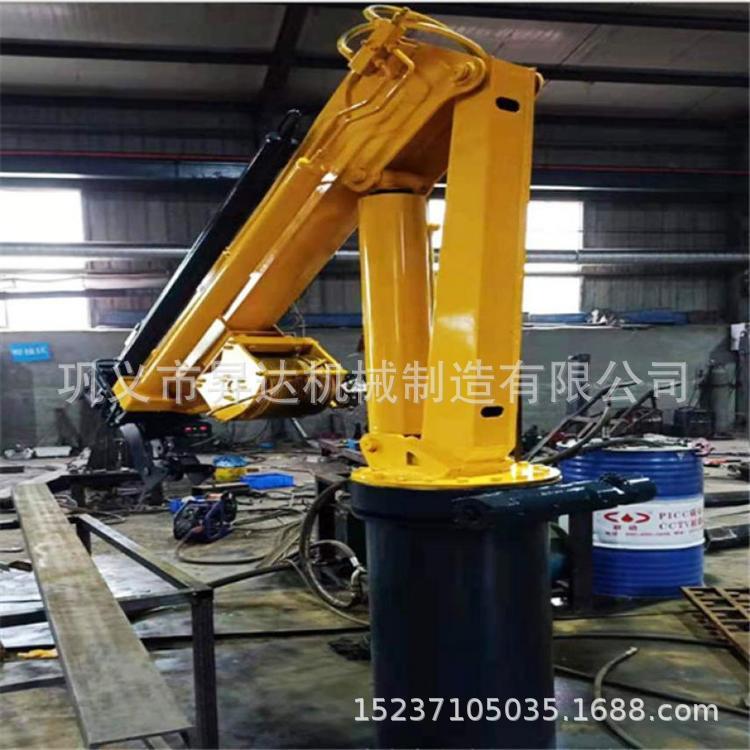 全液压一吨车载吊机船用液压单臂起重机货车改装随车吊车载吊机