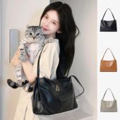 福瑞方方包牛皮半坡葫芦托特包2025新款 通勤大容量单肩斜挎包女包