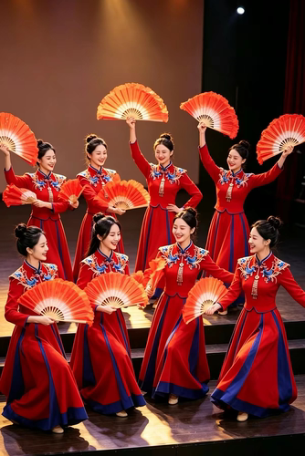 秧歌服演出服女2026新款喜庆陕北绥德社火腰鼓队广场舞迎亲舞蹈服