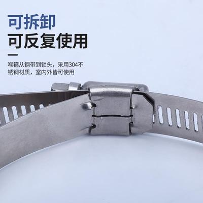 添翼304不锈钢喉箍管卡管夹抱箍活箍水管洗衣机塑料柄手拧喉箍