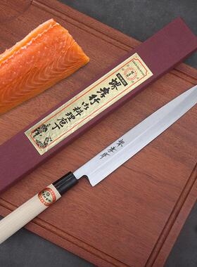 日本进口堺孝行白纸钢柳刃霞研系列刺身刀日料厨刀寿司料理刀鱼生