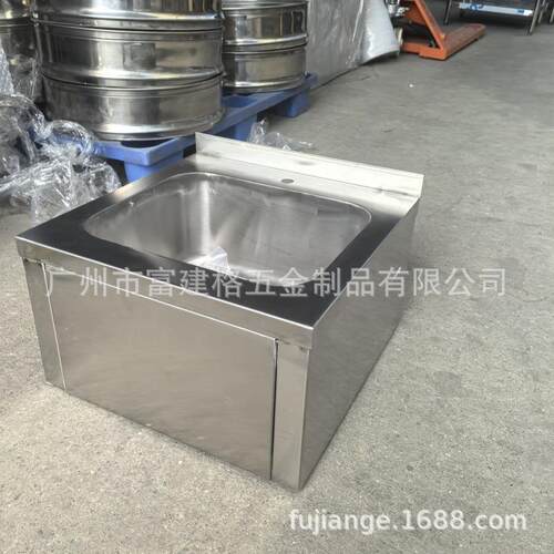广州304不锈钢水池商用洗菜盆单双洗手带平台食堂厨房饭店洗碗池