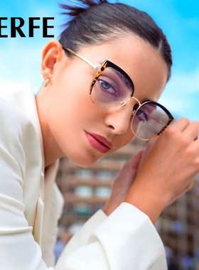 96021 国际站新款防蓝光女士光学镜 糖果色ins风双色镜框素颜大框