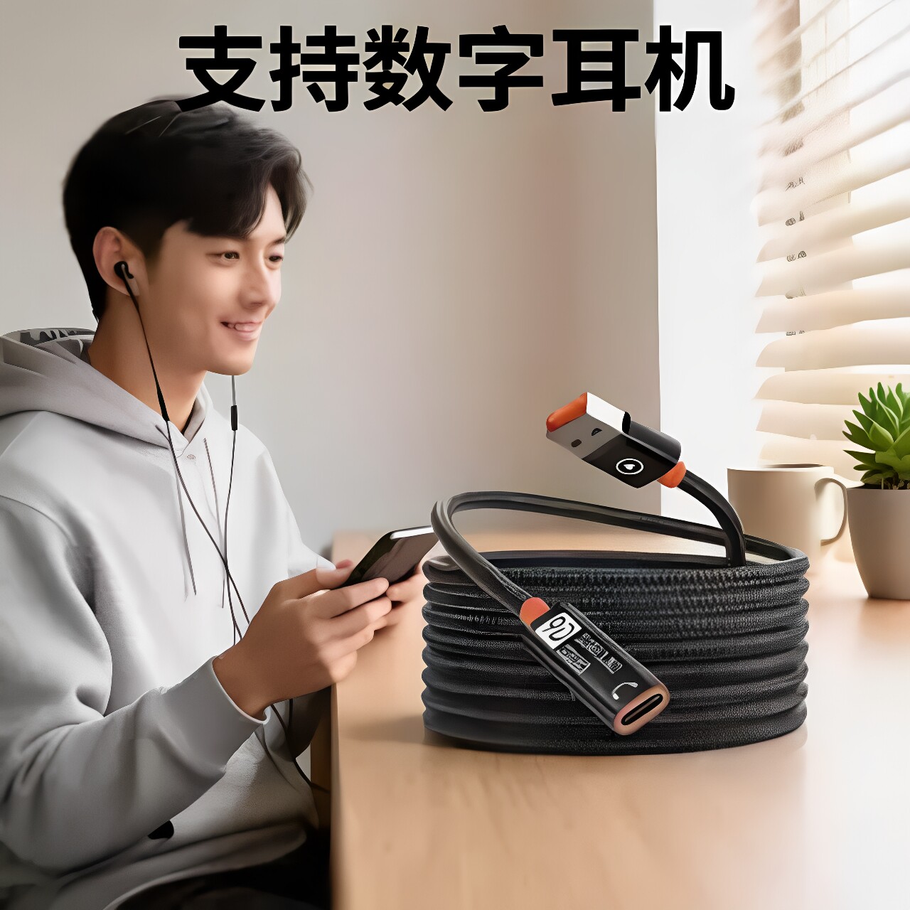 耳机转接线转换头typec转USB