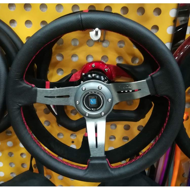 小车Nd改装13寸赛车14寸中凹/翻皮方向盘通用竞速真皮/磨砂方向盘