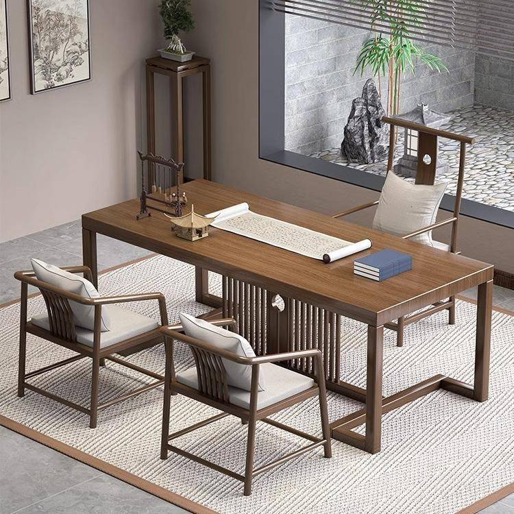 严选新中式实木办公桌电脑桌书桌书法桌写字台画案书房家具桌椅