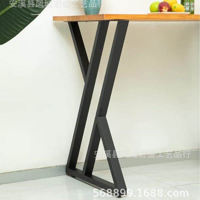 电脑桌桌腿吧台加固支架办公室会议桌桌腿黑色烤漆桌架