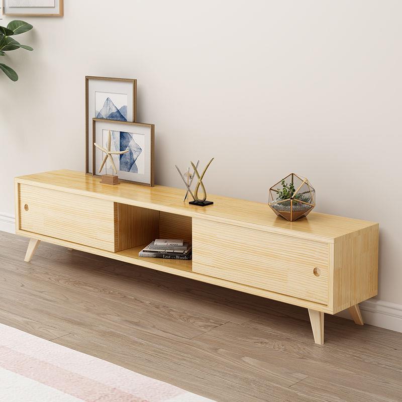 简约全实木新款电视柜实木松木现代小户型电视柜茶几组合客厅地柜