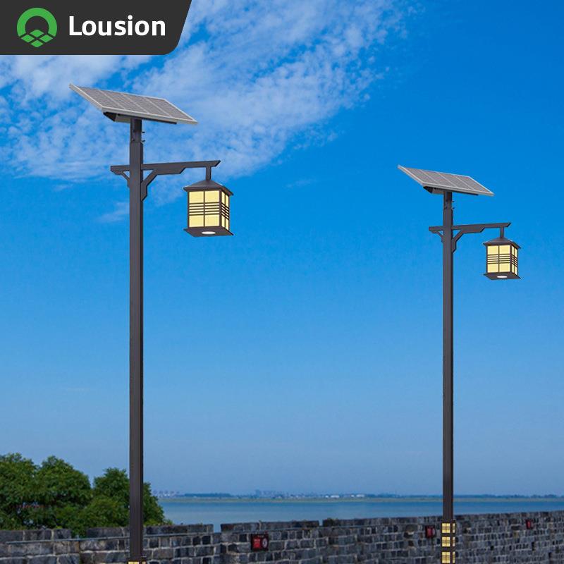 太阳能庭院灯现代简约复古方型方管庭院灯3米户外防水方形景观灯