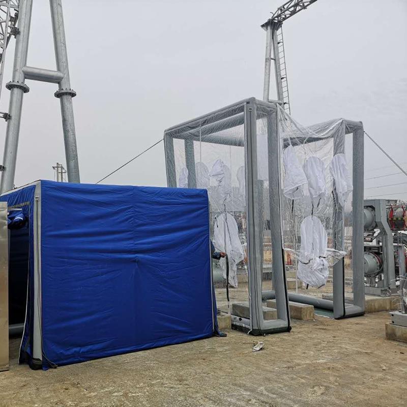1GIS防尘棚220kv电力管线安装用充气式防尘棚洁净操作间