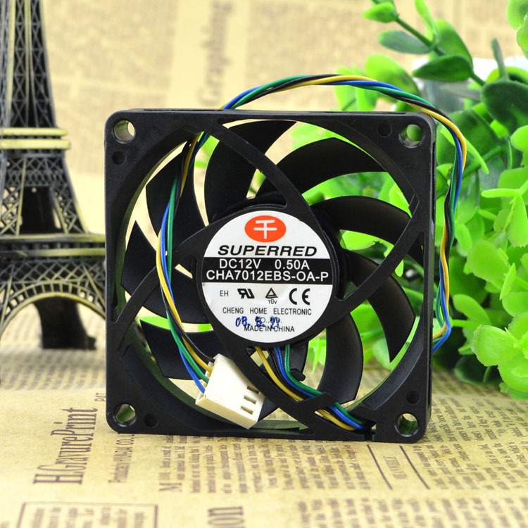 千红 CHA7012EBS-OA-P 7CM 7015 12V 0.50A 4线 CPU散热风扇