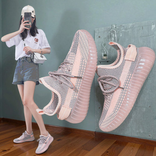正品椰子鞋女轻便软底飞织果冻鞋