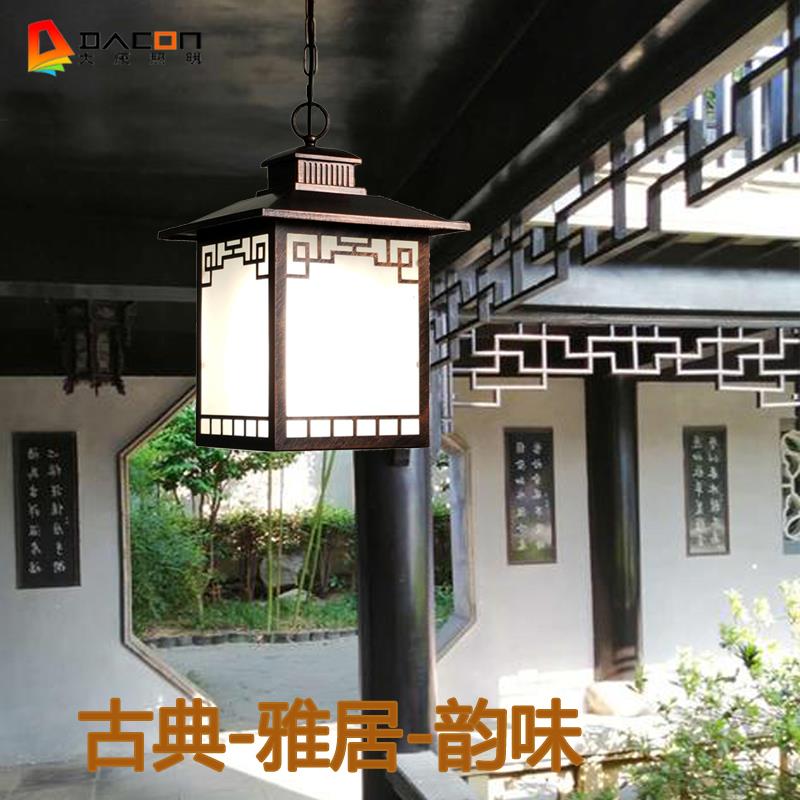 新中式户外防水凉亭吊灯仿古走廊庭院阳光房过道灯室外亭子走廊灯