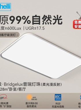 意大利Beghelli百家丽全光谱护眼吸顶灯客厅灯现代简约大气主卧灯